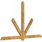 Ekena Millwork Kennewick Rough Sawn Timber Gable Bracket, Western Red Cedar, 84"W x 53"H x 2"D x 4"F, 15/12 Pitch GBW084X53X0204KEN00RWR - alternate 3